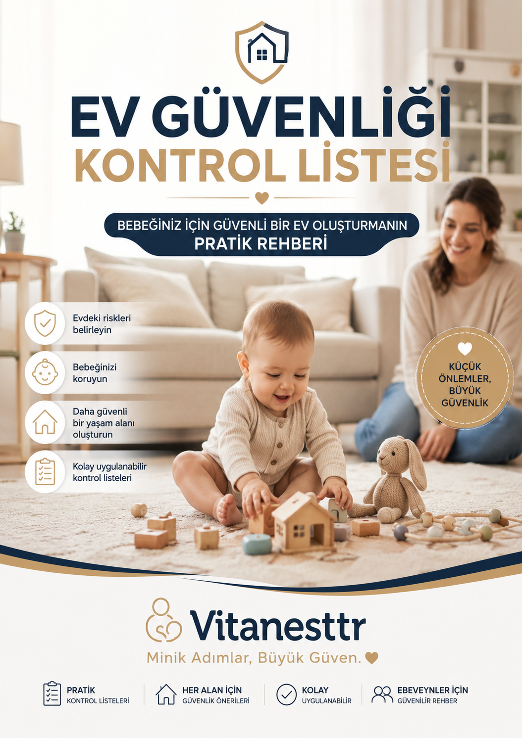 Güvenli İlk Adımlar+ Ev güvenliği kontrol listesi + ilk Adım Hatıra Defteri - E-Kitapları Hediye