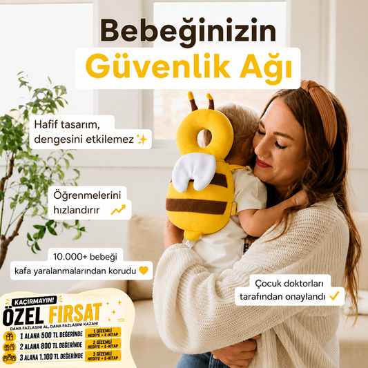 Bebek Kafa Koruyucu Sırt Yastığı | İlk Adımlarda Güvenli Koruma